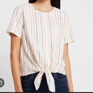 Madewell Tie Front Top